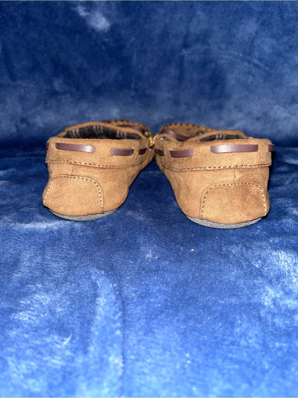 Target Cat&Jack Toddler Boy Size 8T Brown Moccasin House Shoes NWOT